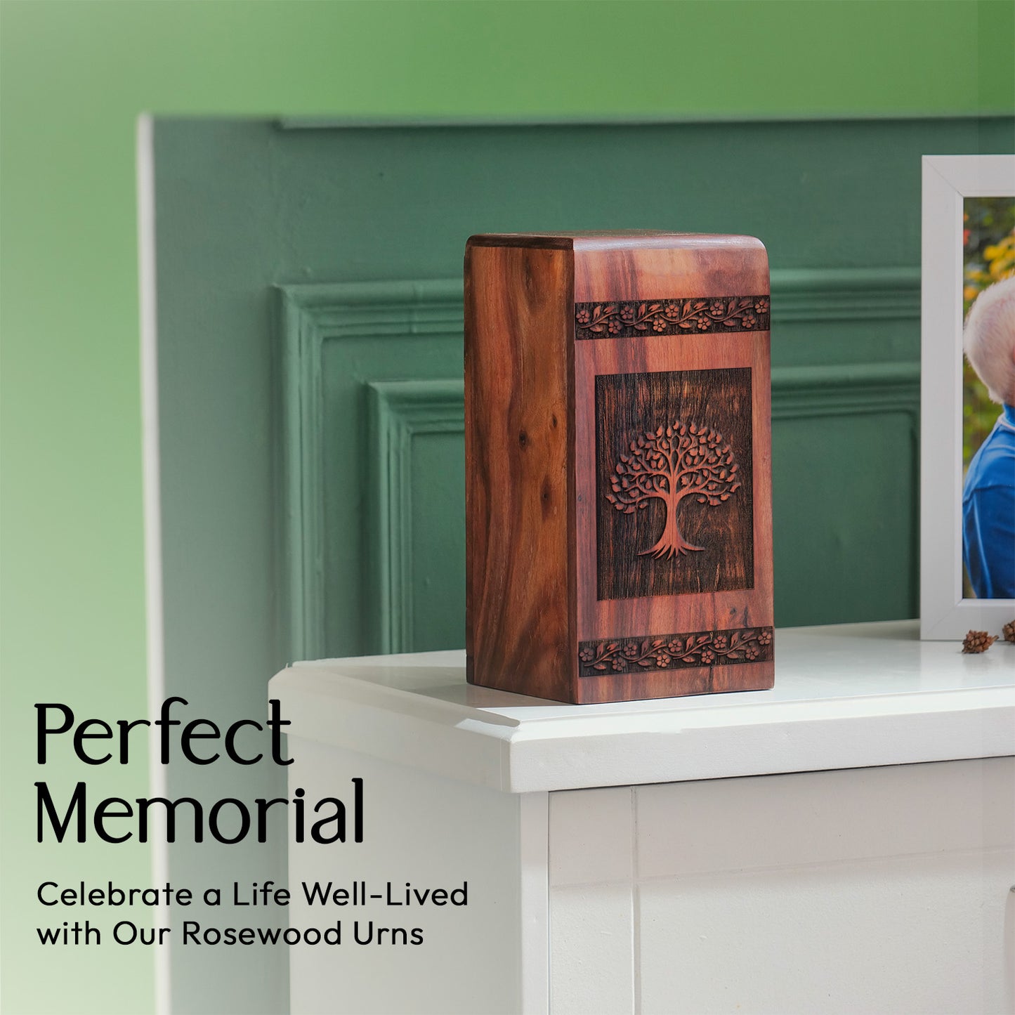 Tree of Life Urn Size 11.25 Inch 11.25”(H) x 6.25”(W) x 6.25”(L)