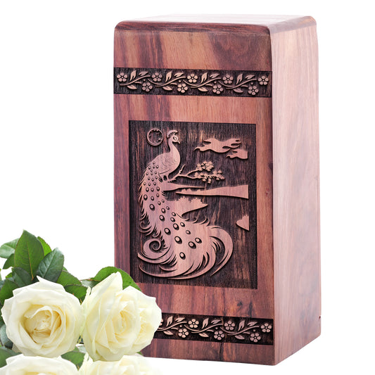 Peacock Urn Size 5 Inch 5”(H) x 3”(W) x 3”(L)