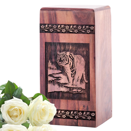 Tiger Urn Size 5 Inch 5”(H) x 3”(W) x 3”(L)