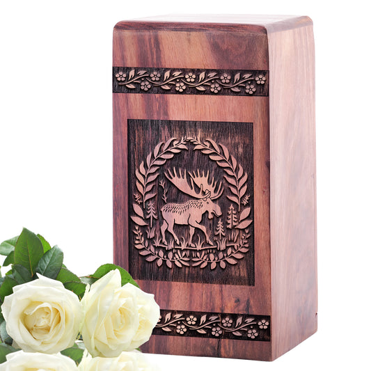 moose walking Urn Size 5 Inch 5”(H) x 3”(W) x 3”(L)