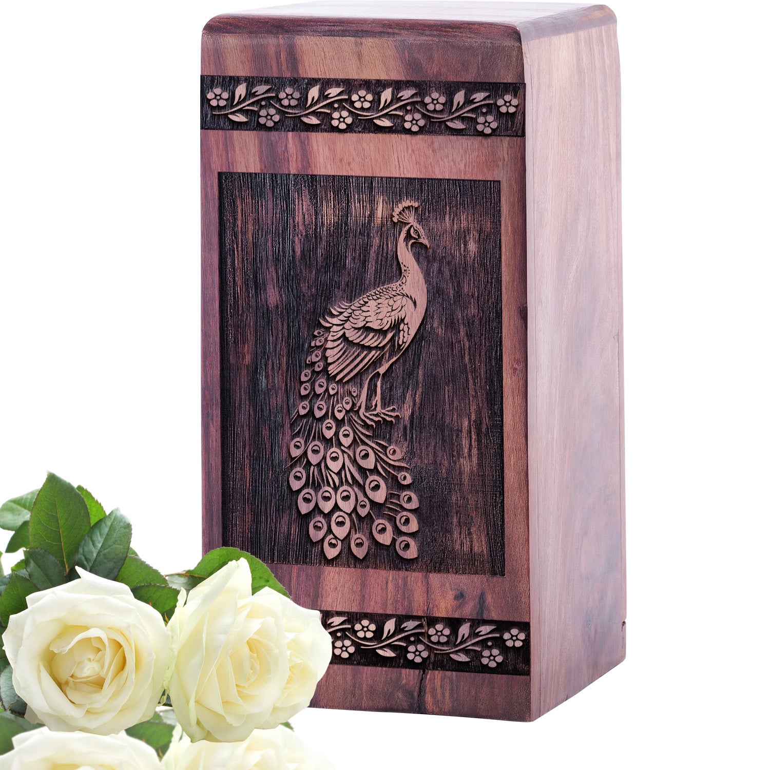 peacock Urn Size 5 Inch 5”(H) x 3”(W) x 3”(L)