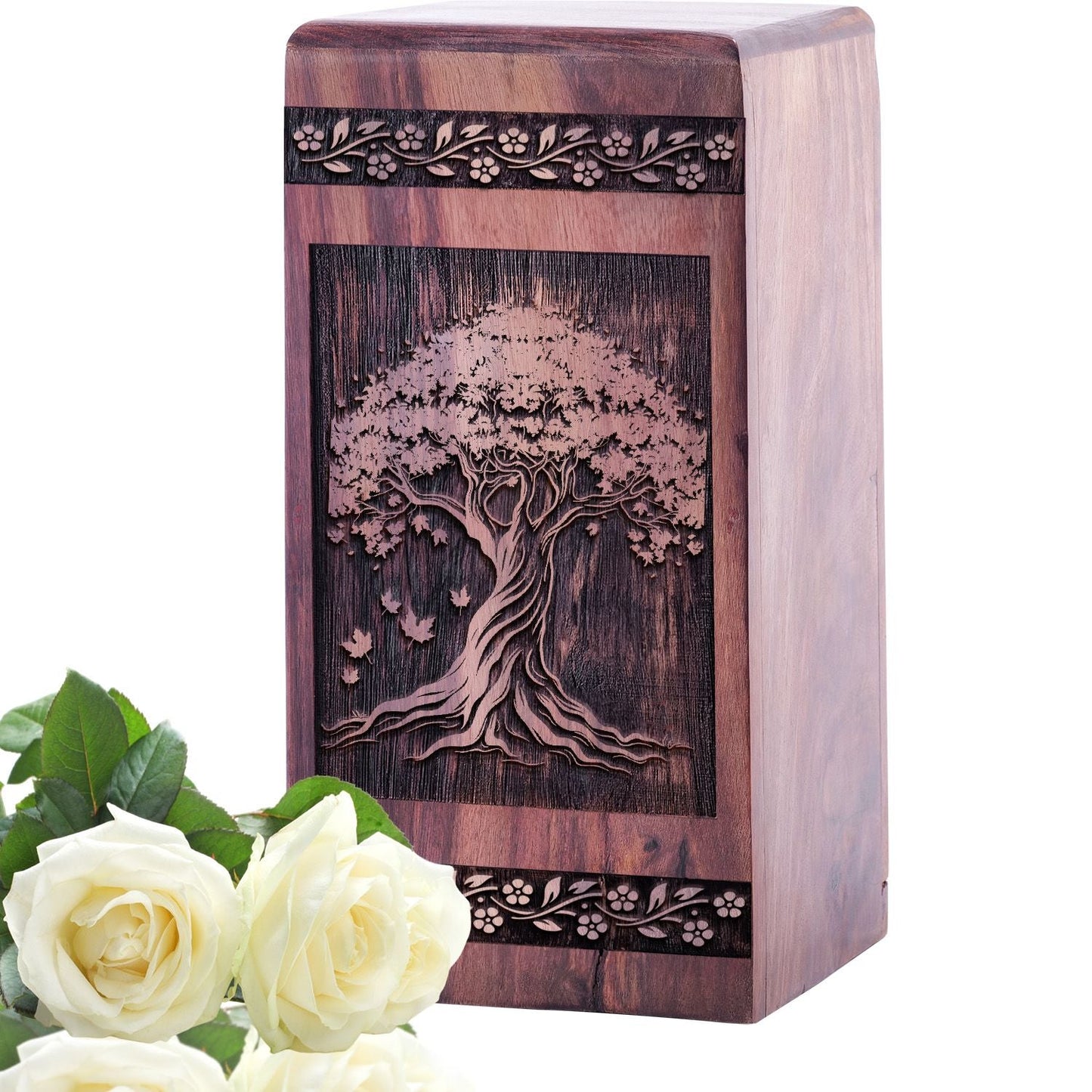 Handcrafted Wood Cremation Urn Maple Tree for Memorial Urn