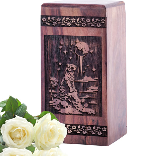 tiger Urn Size 5 Inch 5”(H) x 3”(W) x 3”(L)