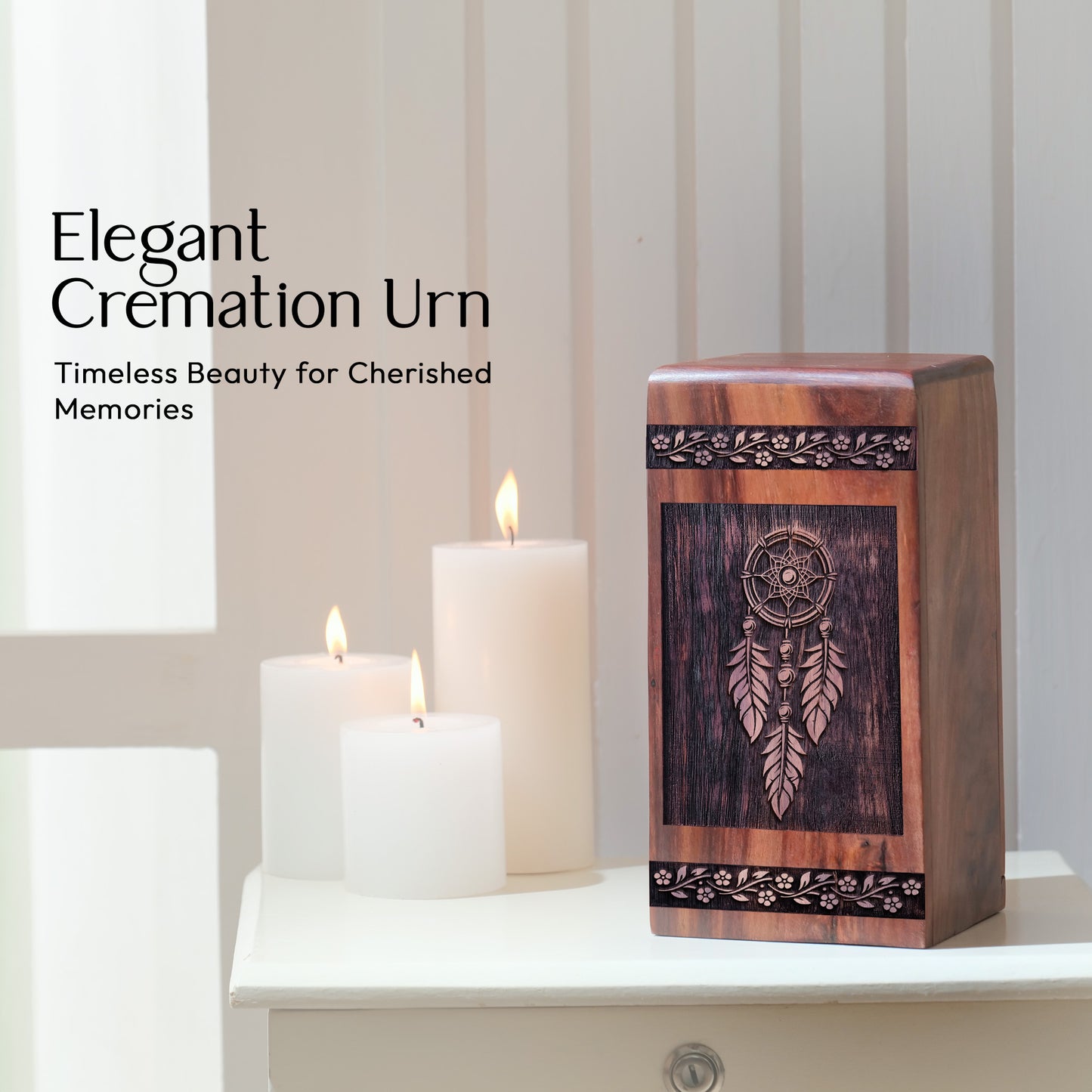 Dream catcher Urn Size 10 Inch 10”(H) x 5.5”(W) x 5.5”(L)