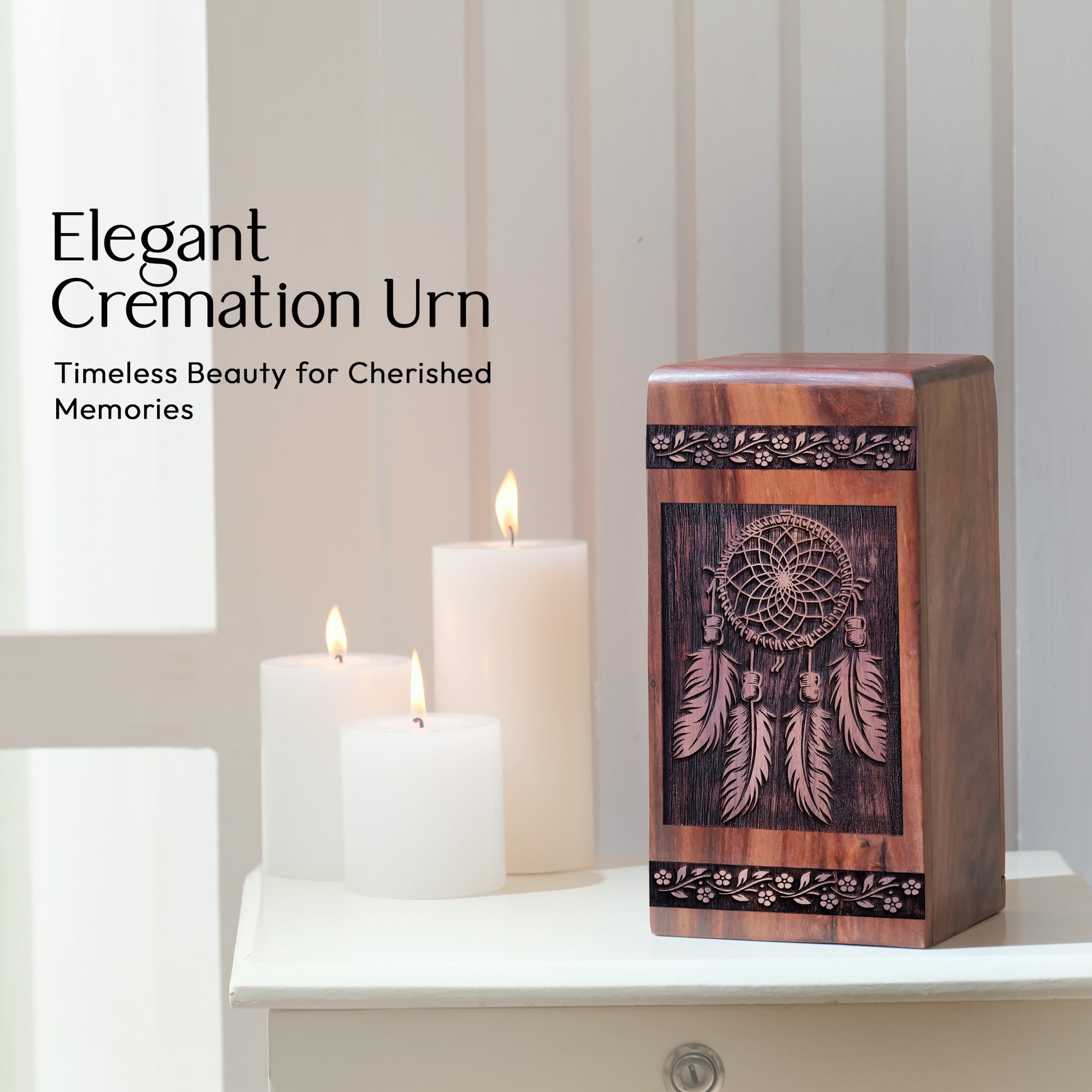 Dream catcher Urn Size 10 Inch 10”(H) x 5.5”(W) x 5.5”(L)