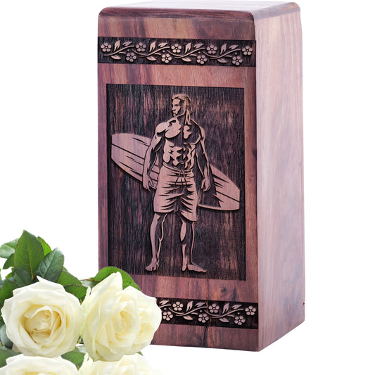 Surfing Waves Urn Size 5 Inch 5”(H) x 3”(W) x 3”(L)