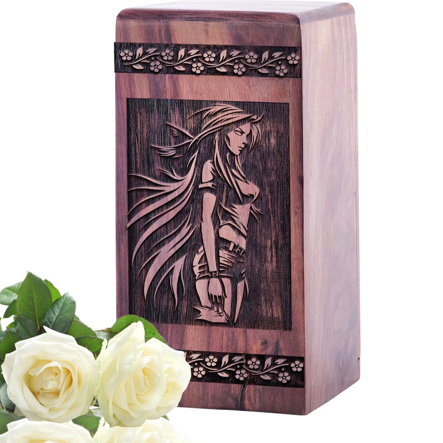 Mini Handcrafted Wooden Volleyball Net Urn for Memorial Ashes