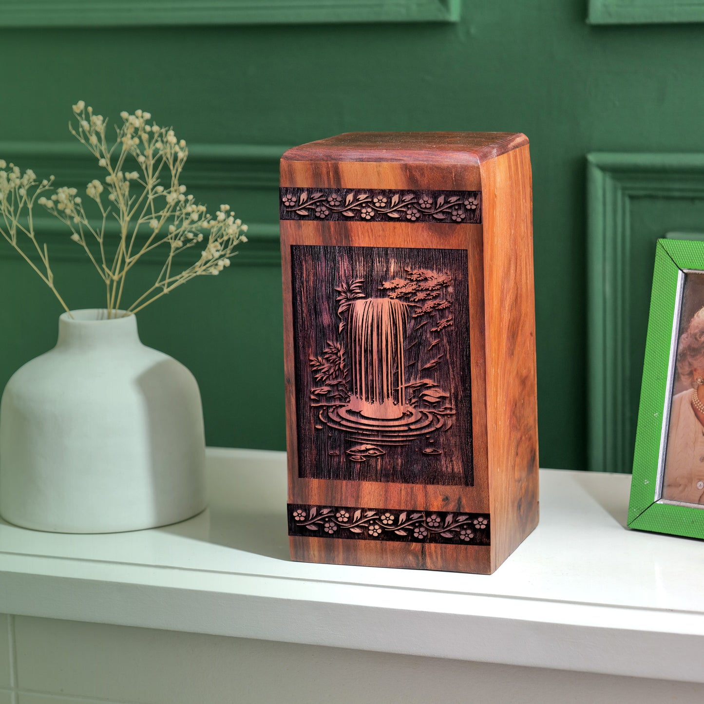 Waterfall Urn Size 14 Inch 14”(H) x 7.5”(W) x 7.5”(L)