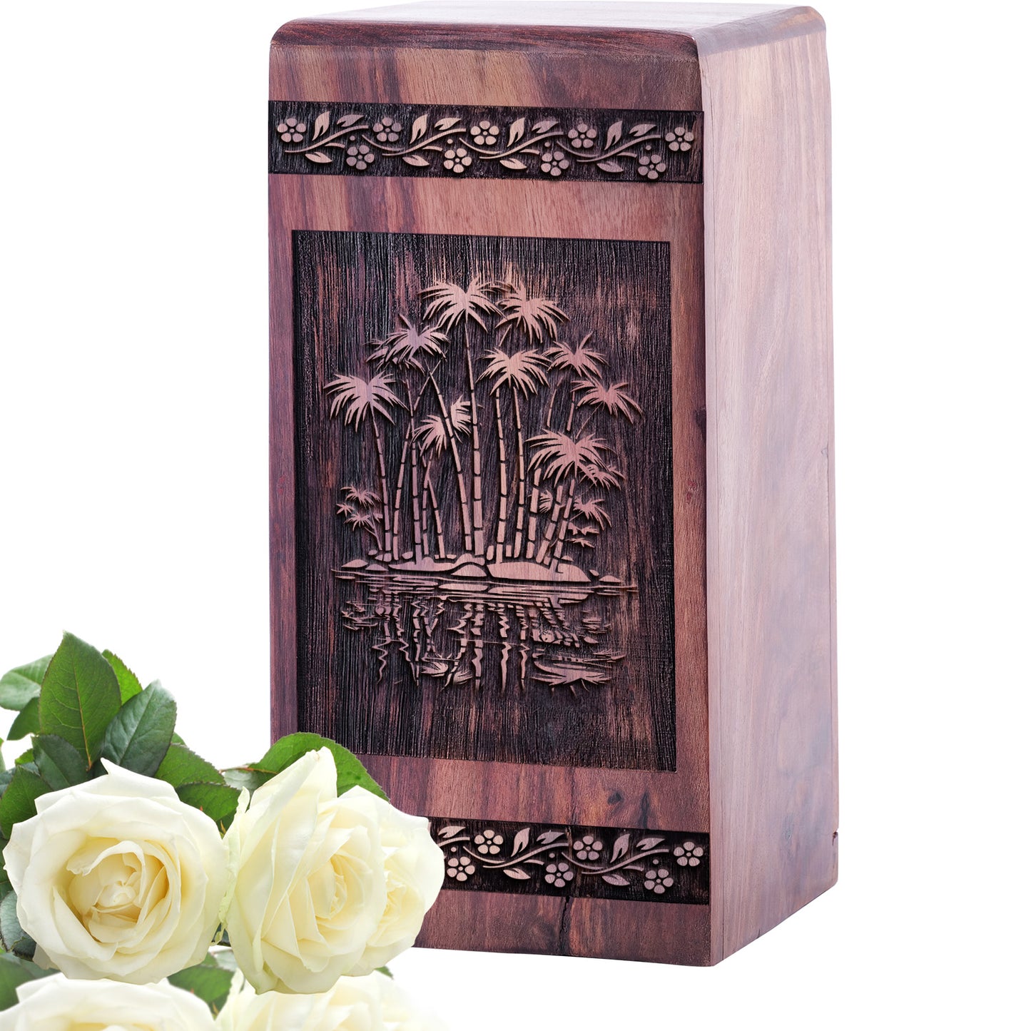 Bamboo Urn Size 5 Inch 5”(H) x 3”(W) x 3”(L)