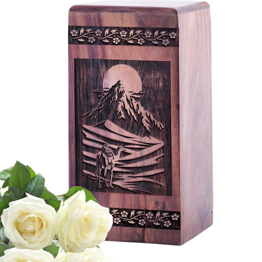 Camel in Desert Urn Size 5 Inch 5”(H) x 3”(W) x 3”(L)