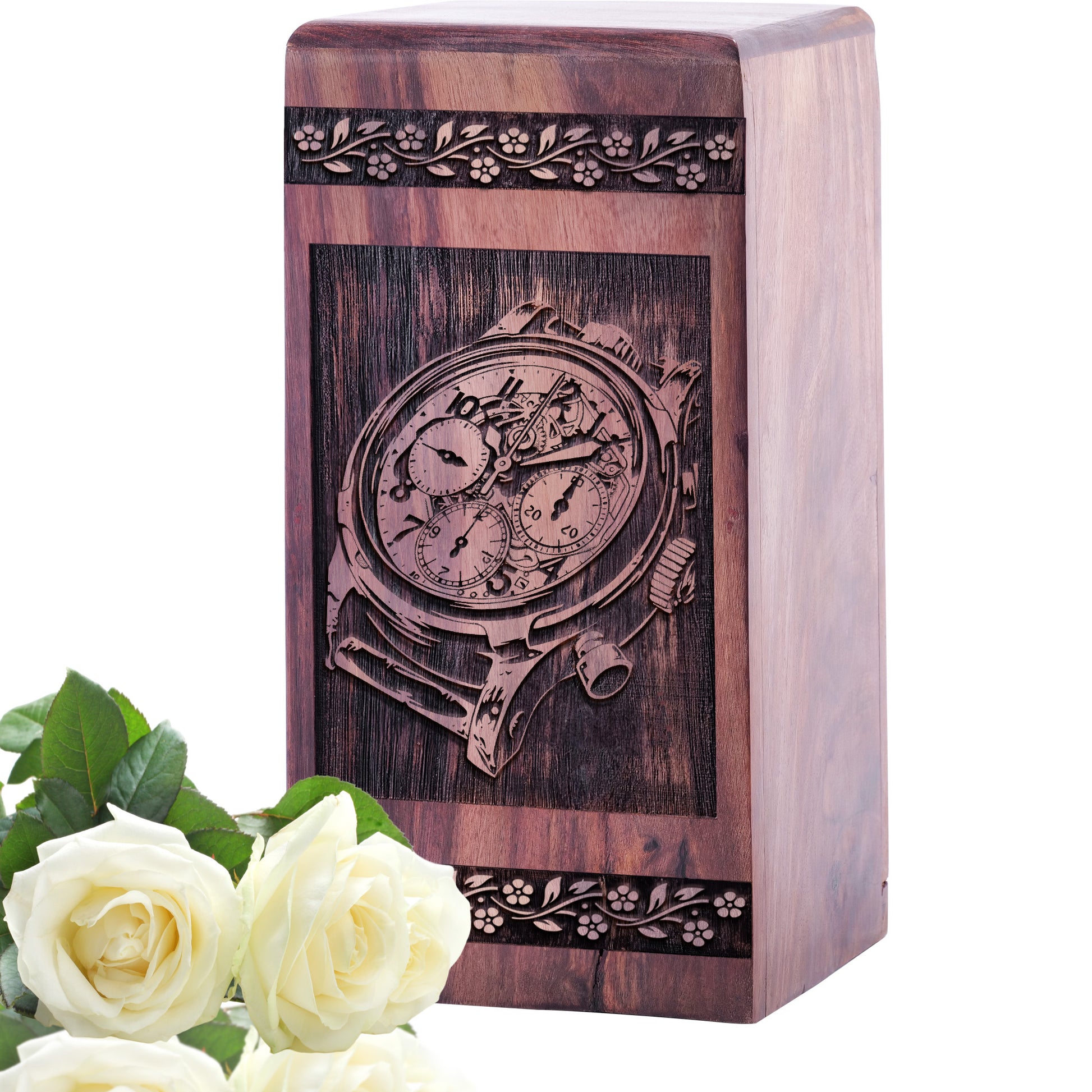 Clock Urn Size 5 Inch 5”(H) x 3”(W) x 3”(L)