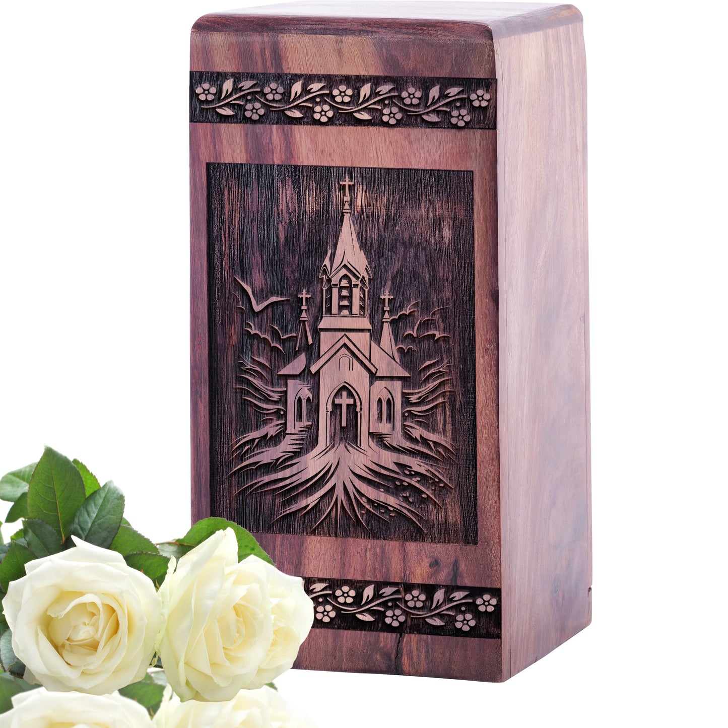 church Urn Size 5 Inch 5”(H) x 3”(W) x 3”(L)