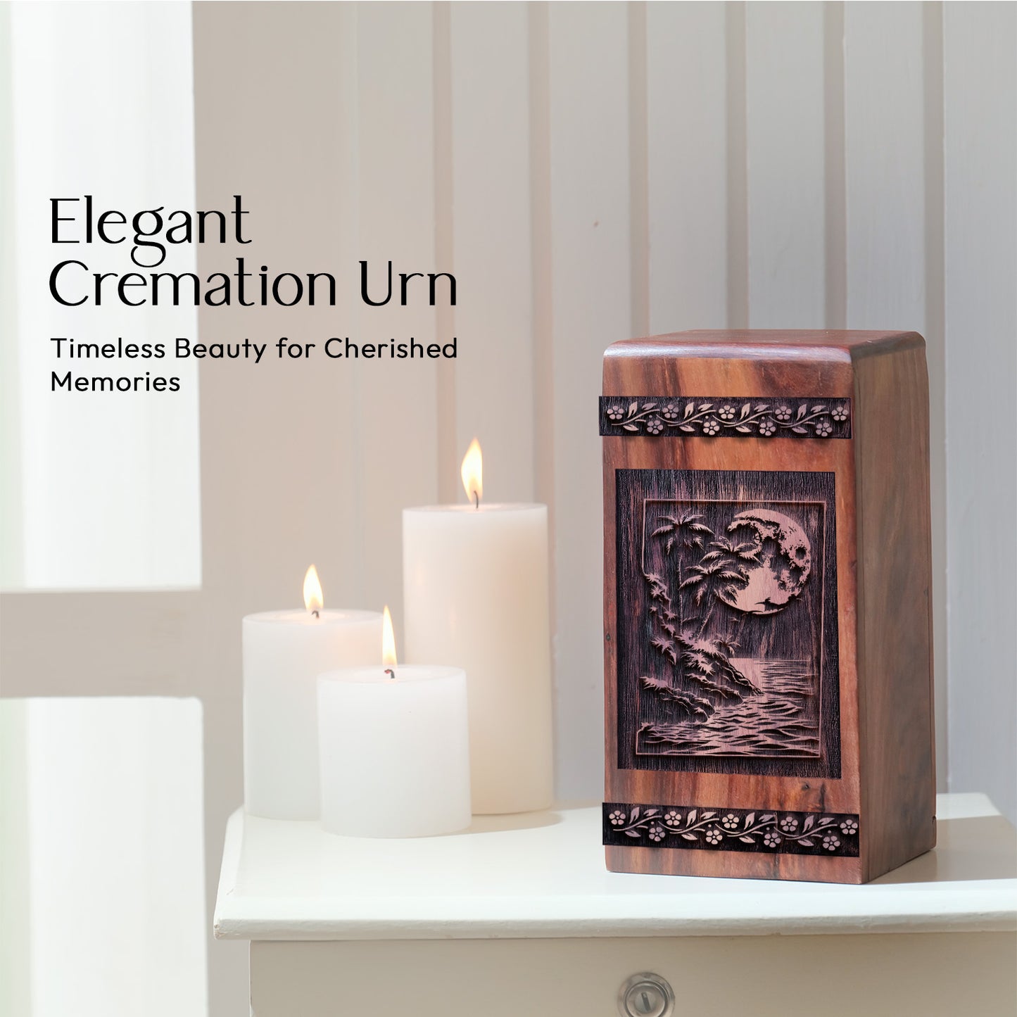 road Urn Size 10 Inch 10”(H) x 5.5”(W) x 5.5”(L)