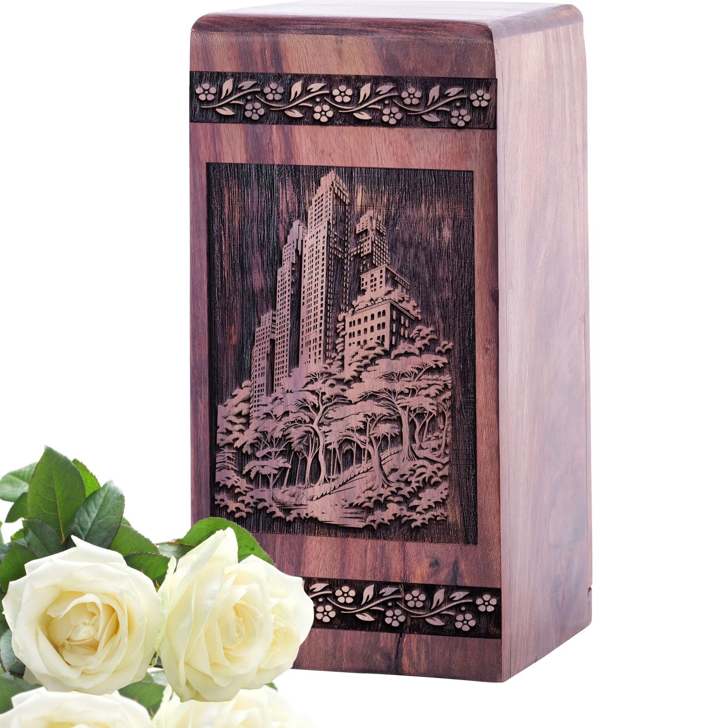 Handcrafted Central Park Wooden Cremation Urn