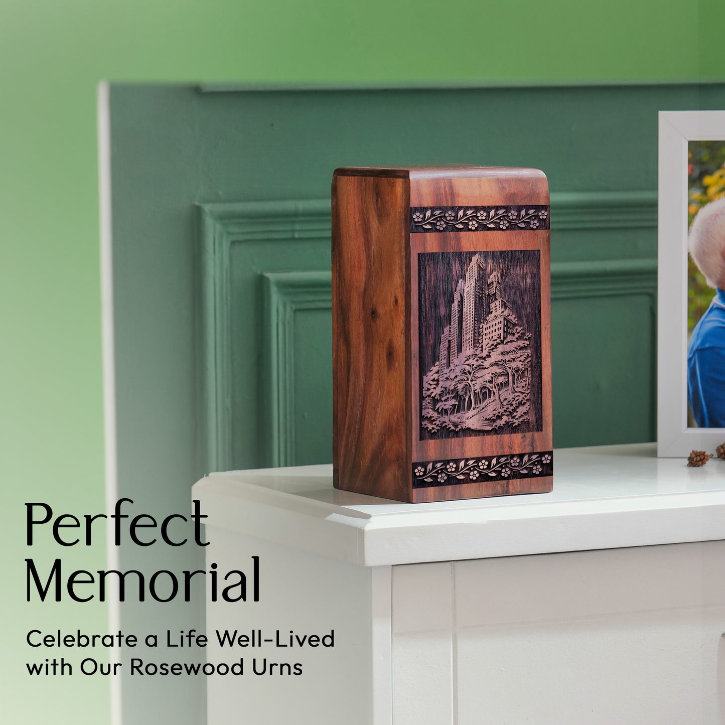 central park Urn Size 11.25 Inch 11.25”(H) x 6.25”(W) x 6.25”(L)