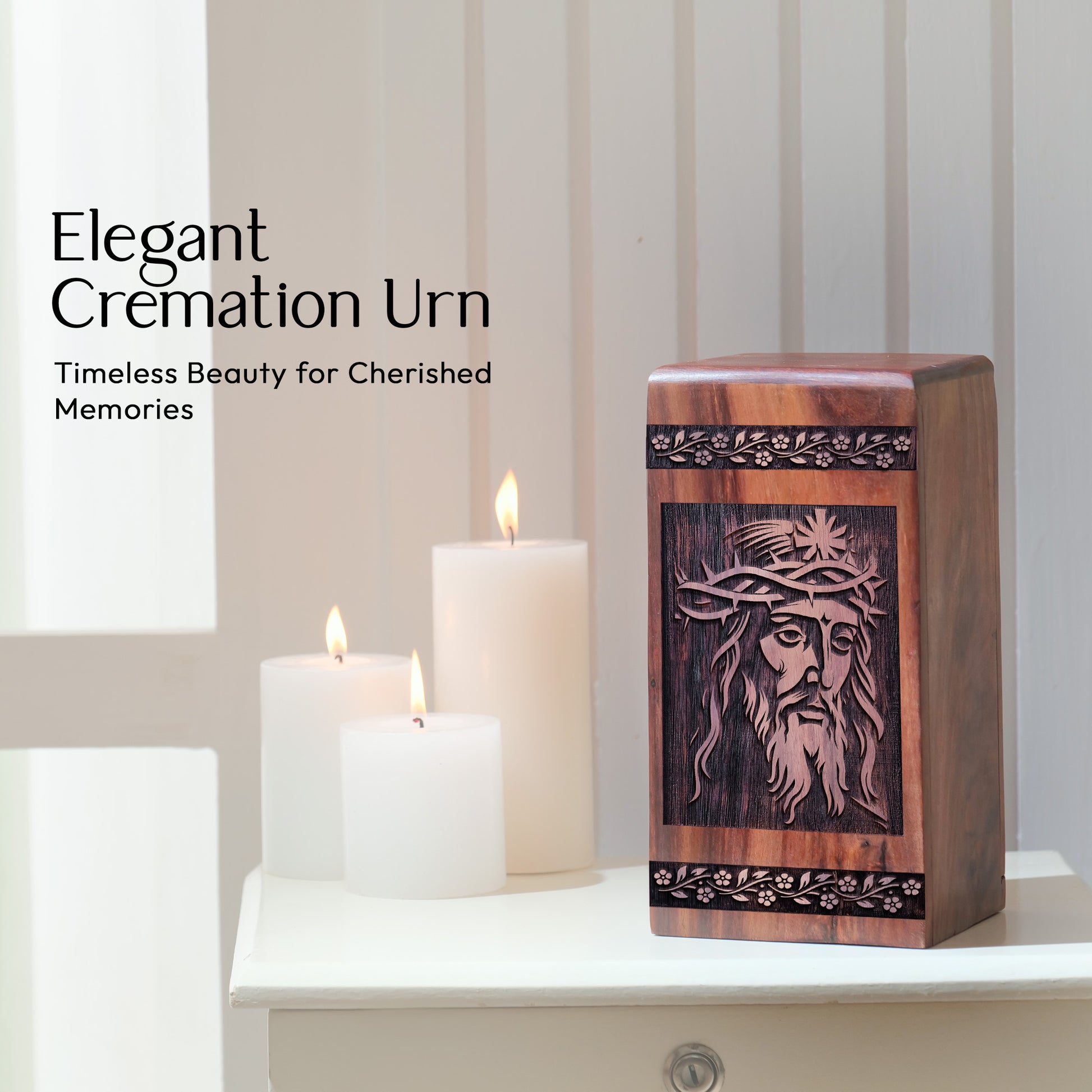 christian icons Urn Size 10 Inch 10”(H) x 5.5”(W) x 5.5”(L)