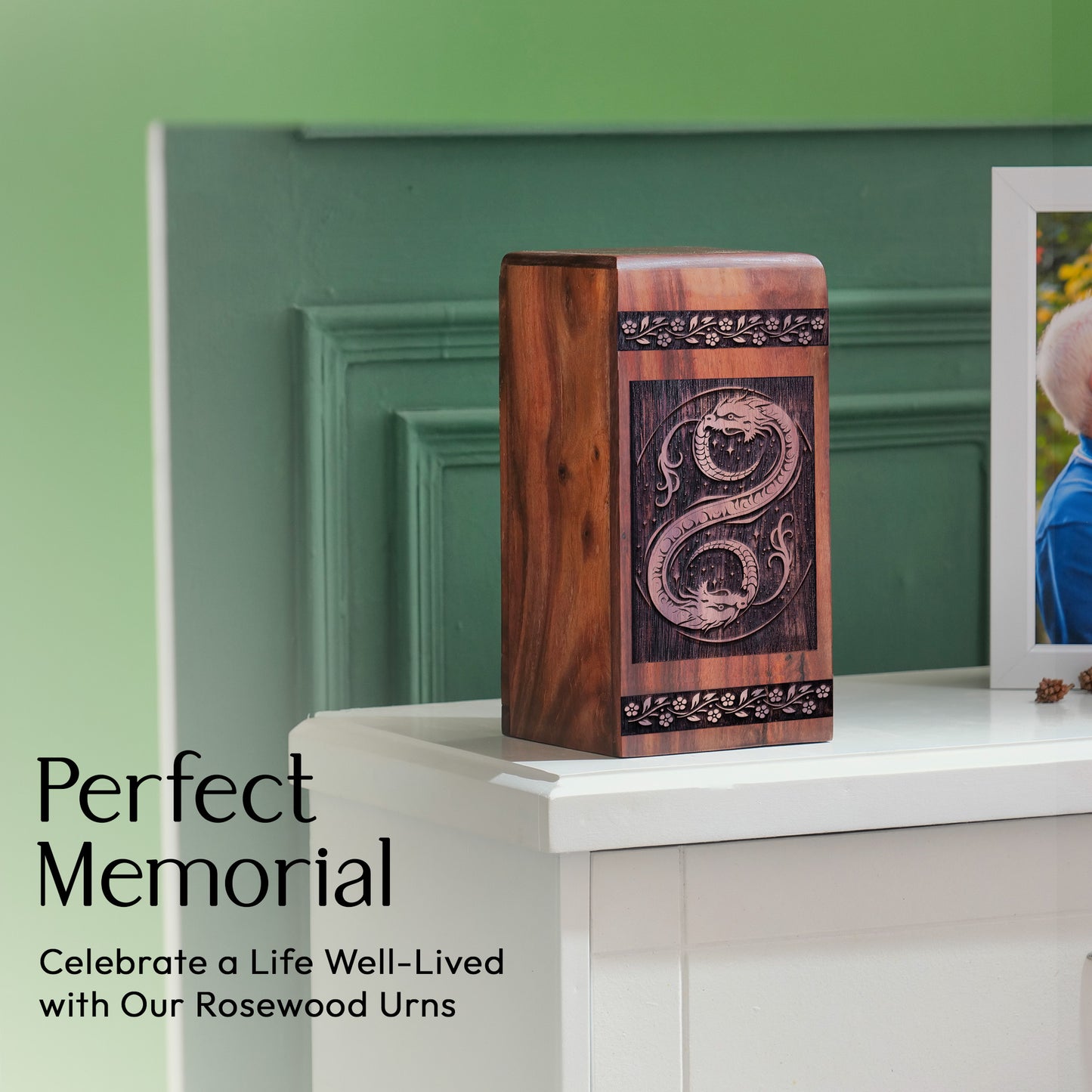 feng shui Urn Size 11.25 Inch 11.25”(H) x 6.25”(W) x 6.25”(L)