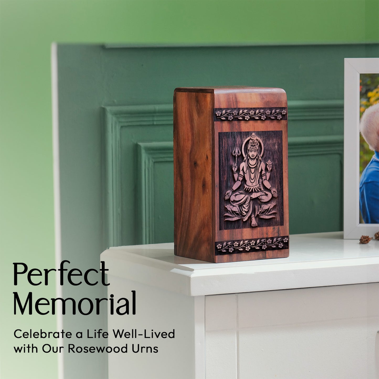 shiva Urn Size 11.25 Inch 11.25”(H) x 6.25”(W) x 6.25”(L)