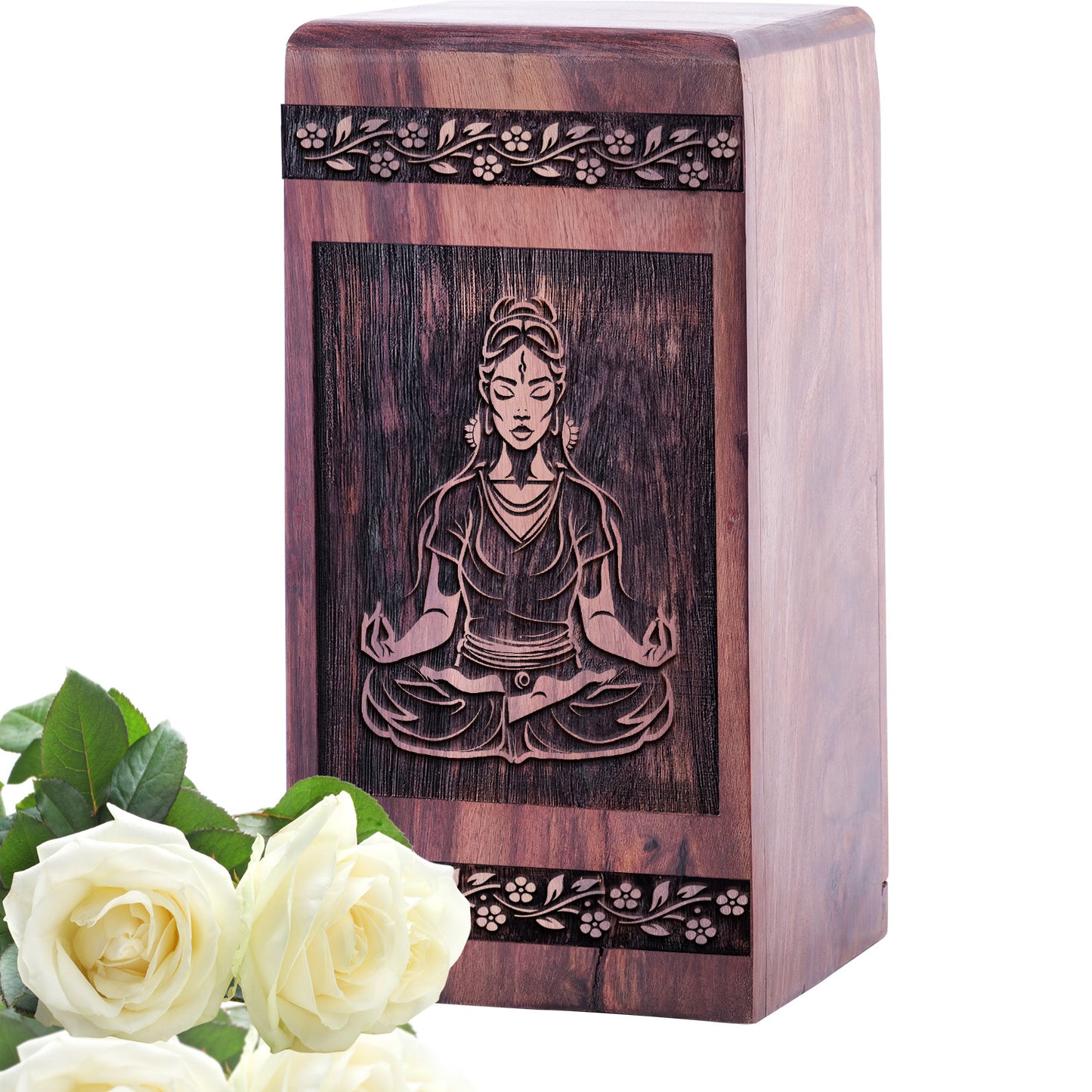 yoga Urn Size 5 Inch 5”(H) x 3”(W) x 3”(L)