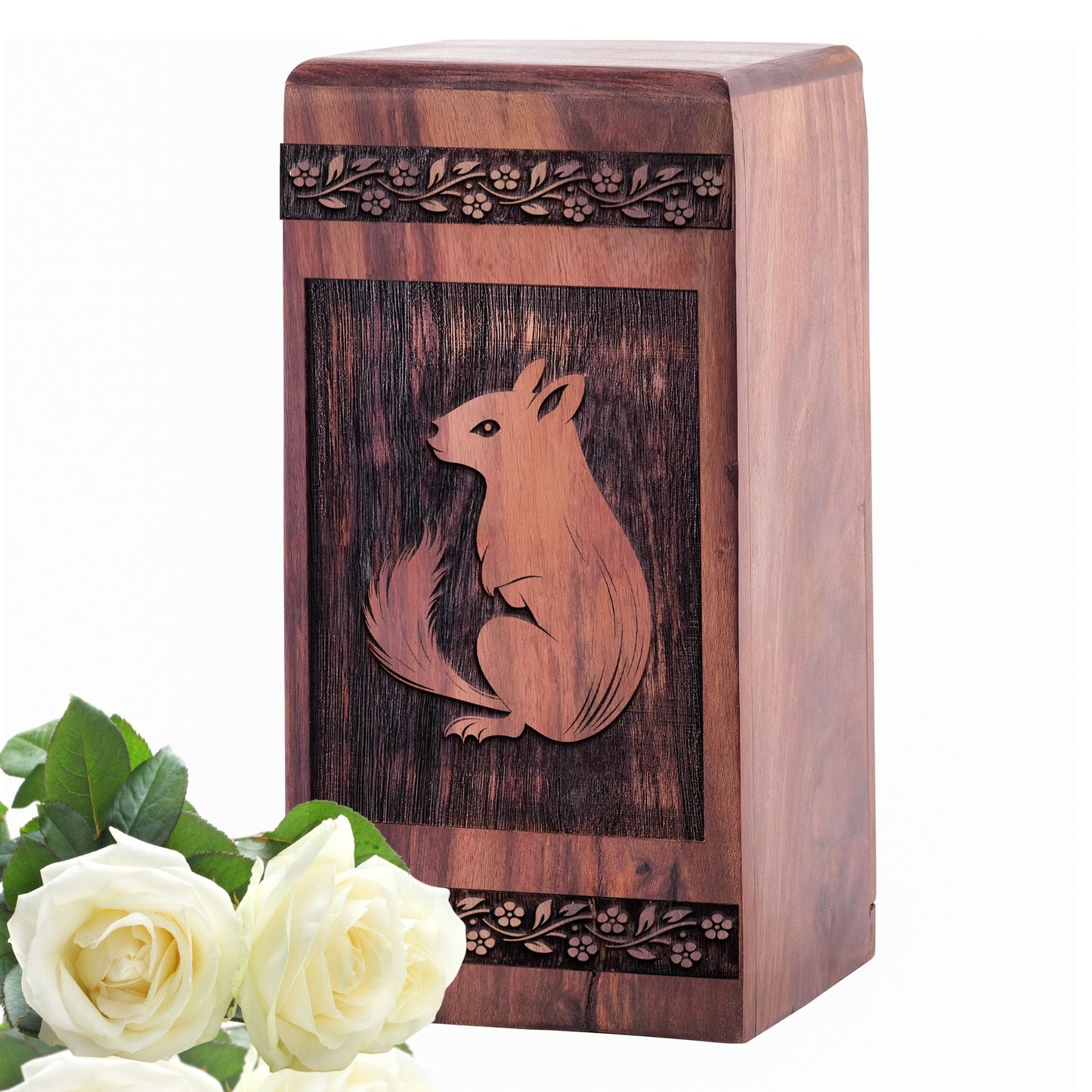 Handmade Wooden Rabbit Keepsake Urn for Human Ashes