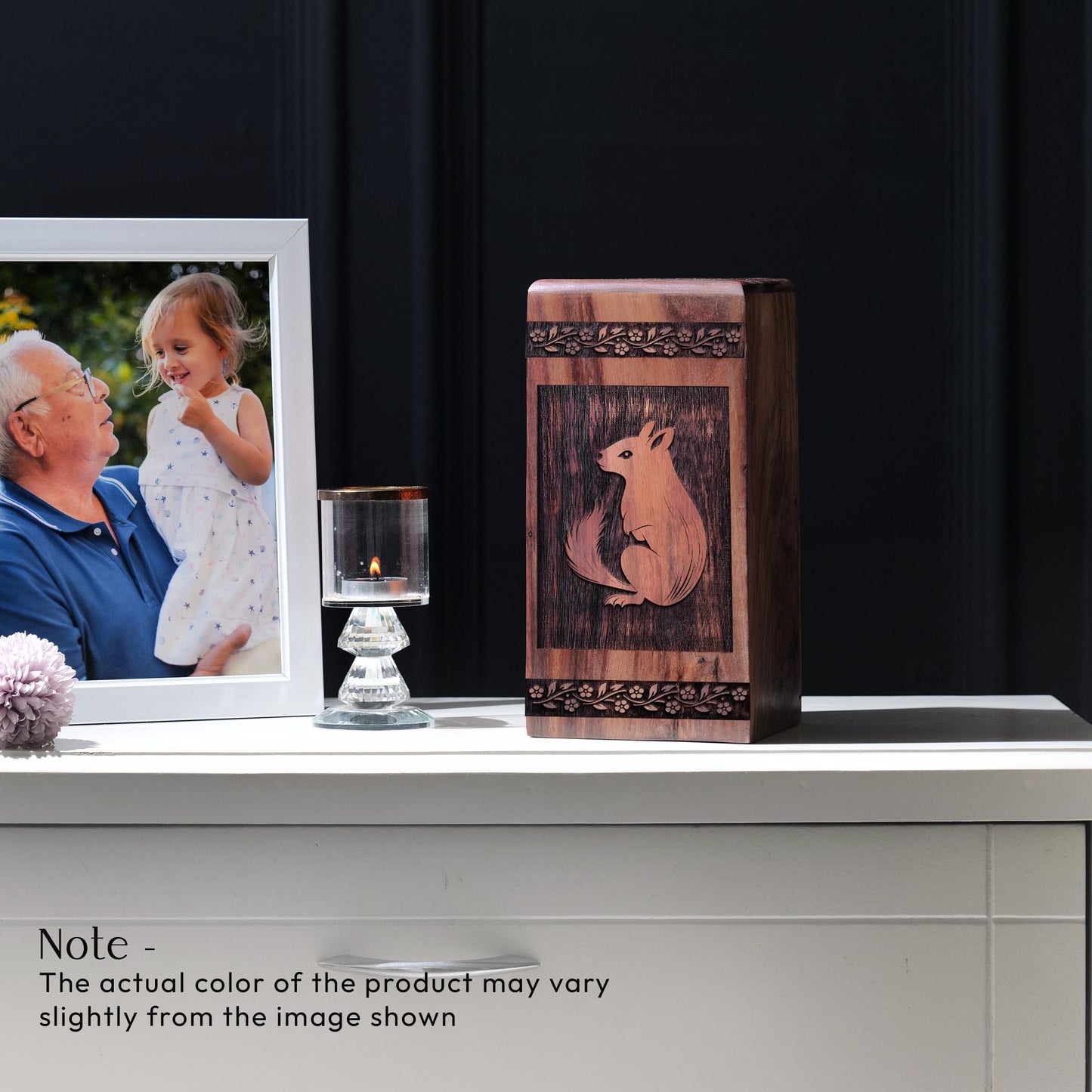Handmade Wooden Rabbit Keepsake Urn for Human Ashes