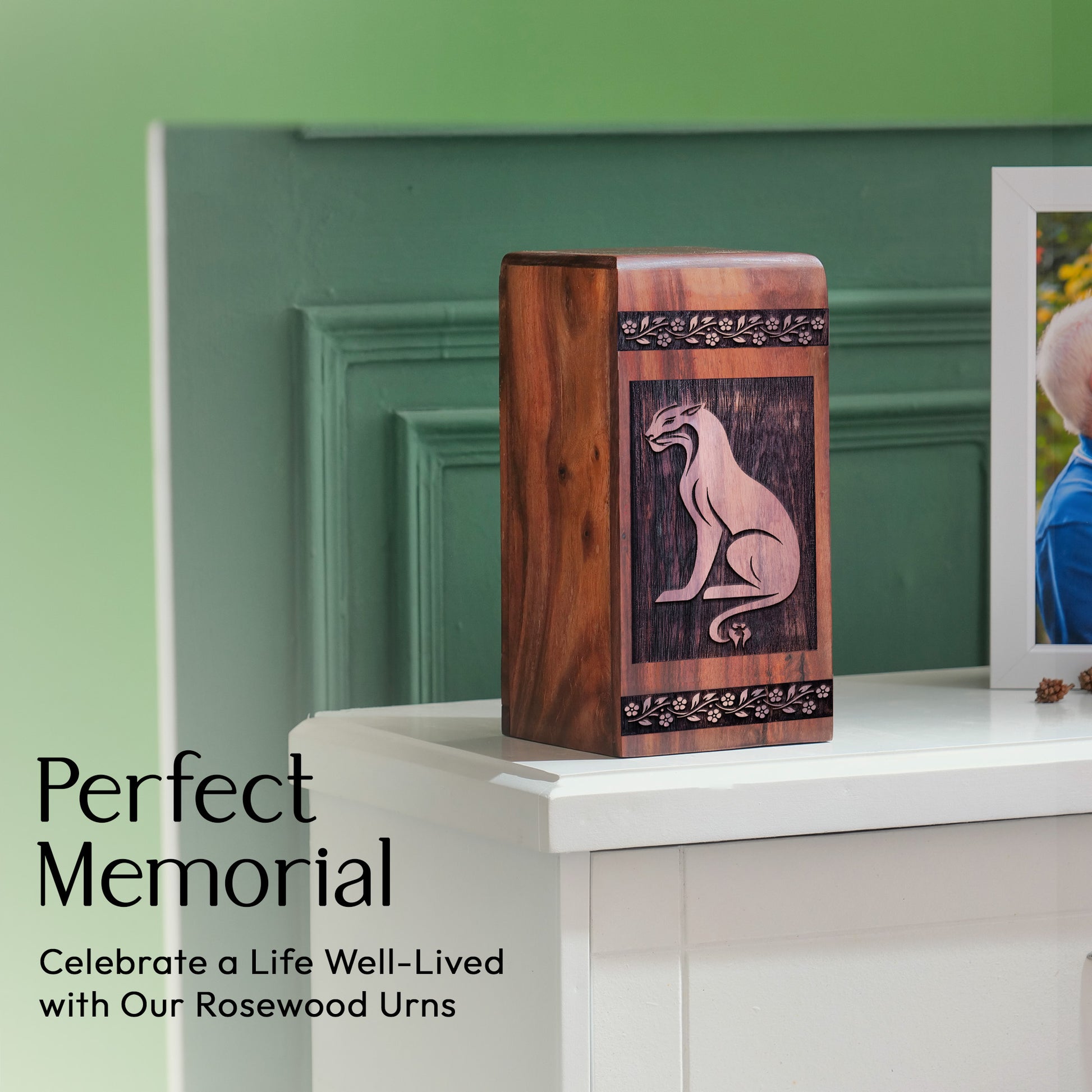 penther Urn Size 11.25 Inch 11.25”(H) x 6.25”(W) x 6.25”(L)