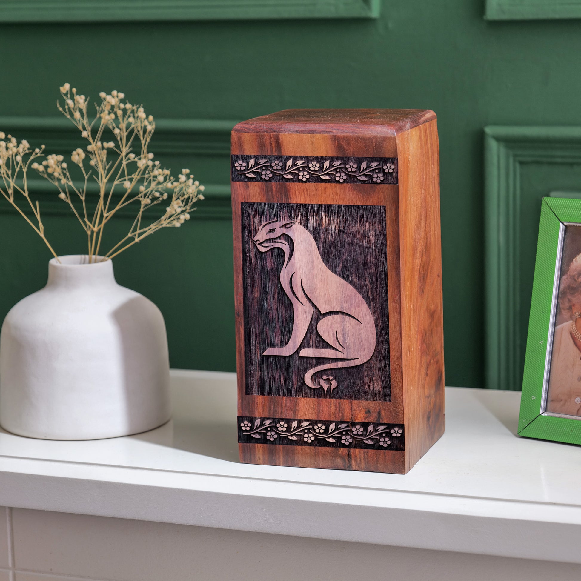 penther Urn Size 14 Inch 14”(H) x 7.5”(W) x 7.5”(L)