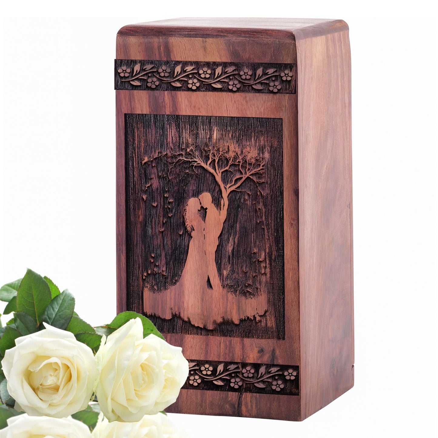 Unique Wooden Couple Urn for Ashes - Handmade Keepsake