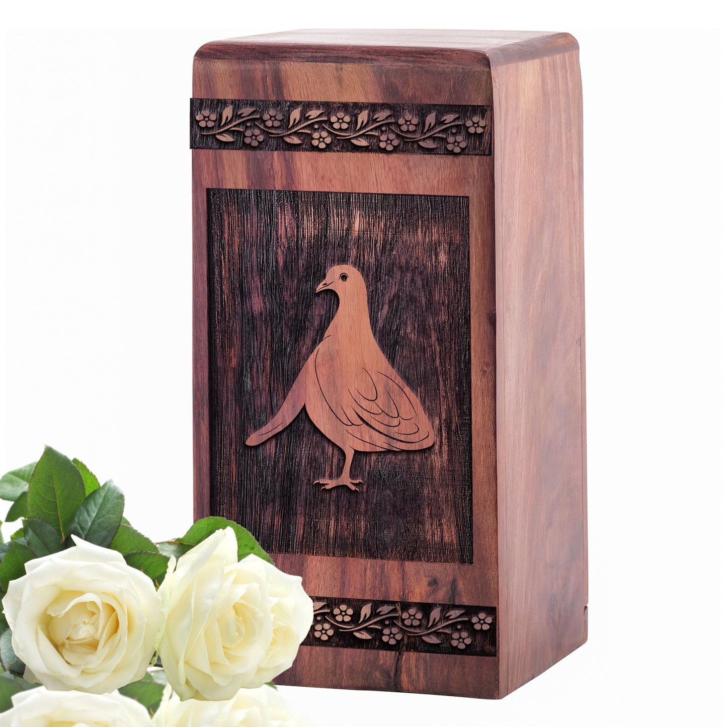 Unique Wooden Dove Urn for Ashes - Handmade Memorial