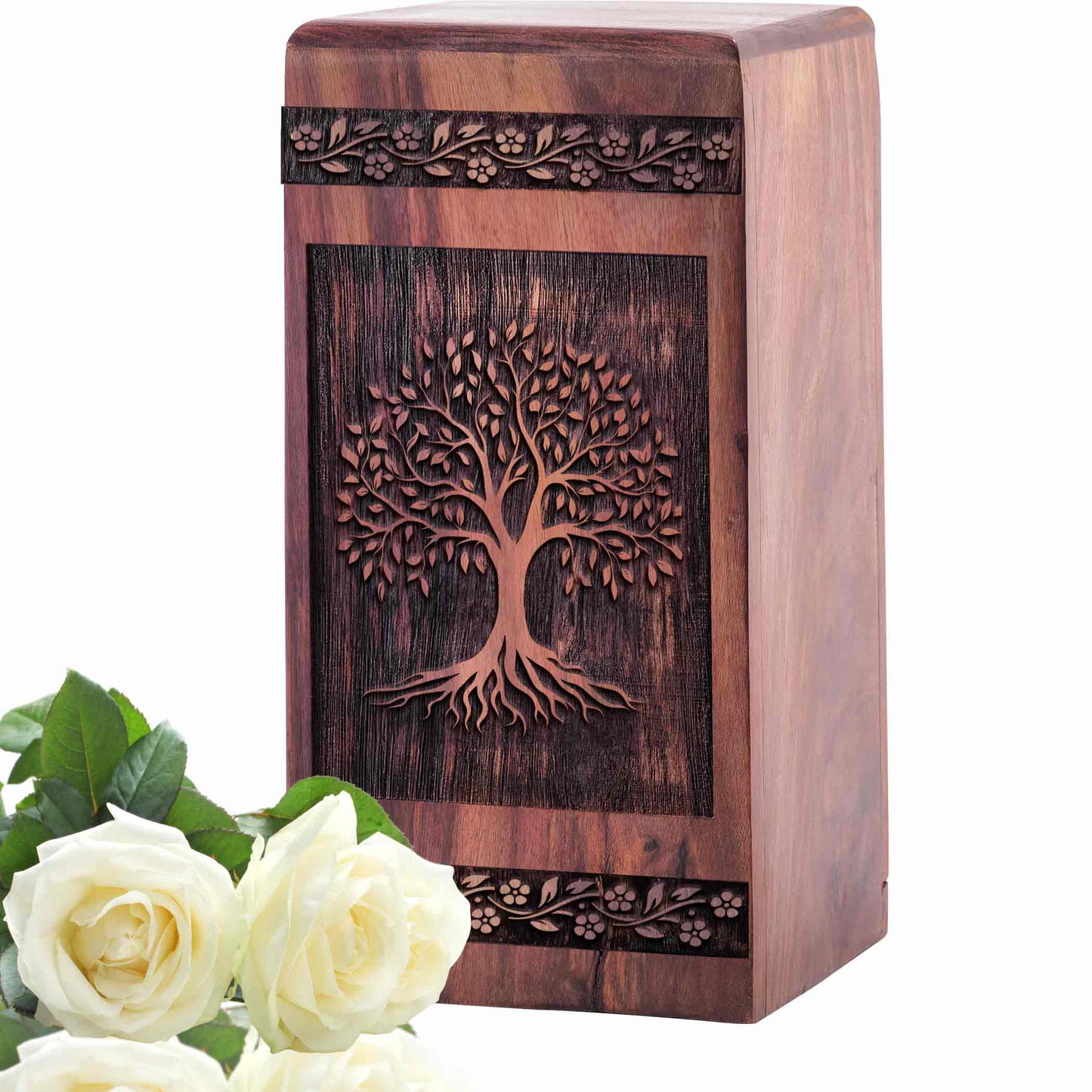 Handmade Wooden Tree Urn for Ashes - Memorial Tribute