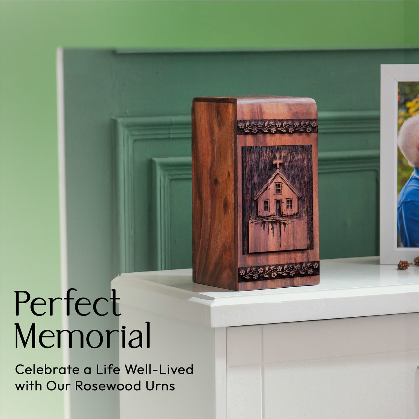 house Urn Size 11.25 Inch 11.25”(H) x 6.25”(W) x 6.25”(L)