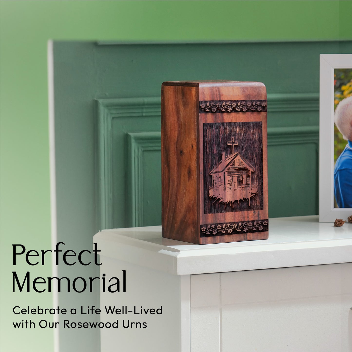 house Urn Size 11.25 Inch 11.25”(H) x 6.25”(W) x 6.25”(L)