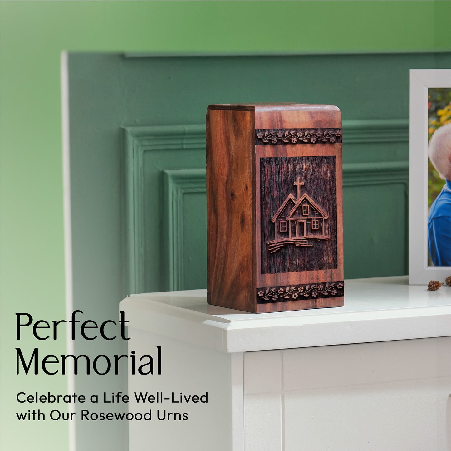 house Urn Size 11.25 Inch 11.25”(H) x 6.25”(W) x 6.25”(L)