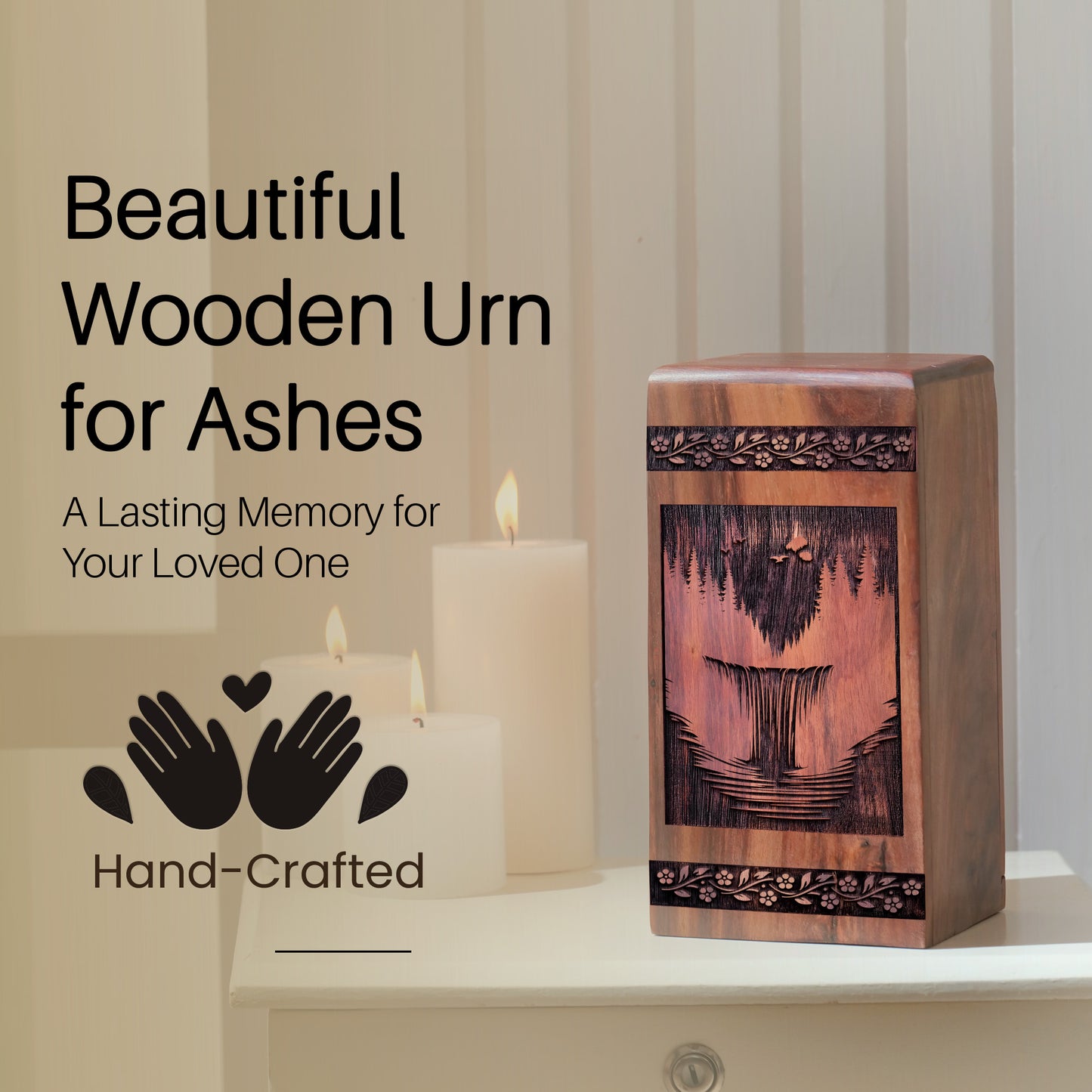 forest Urn Size 10 Inch 10”(H) x 5.5”(W) x 5.5”(L)