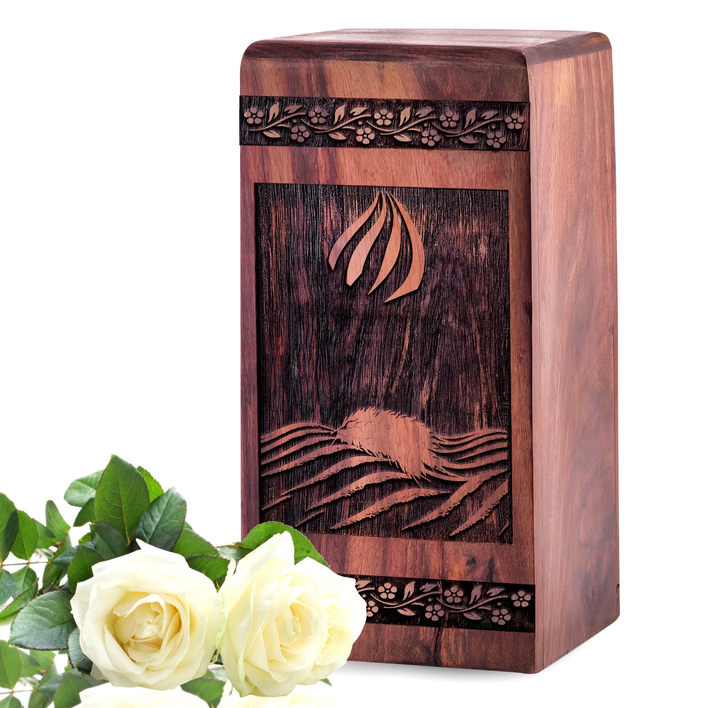 logo Urn Size 5 Inch 5”(H) x 3”(W) x 3”(L)