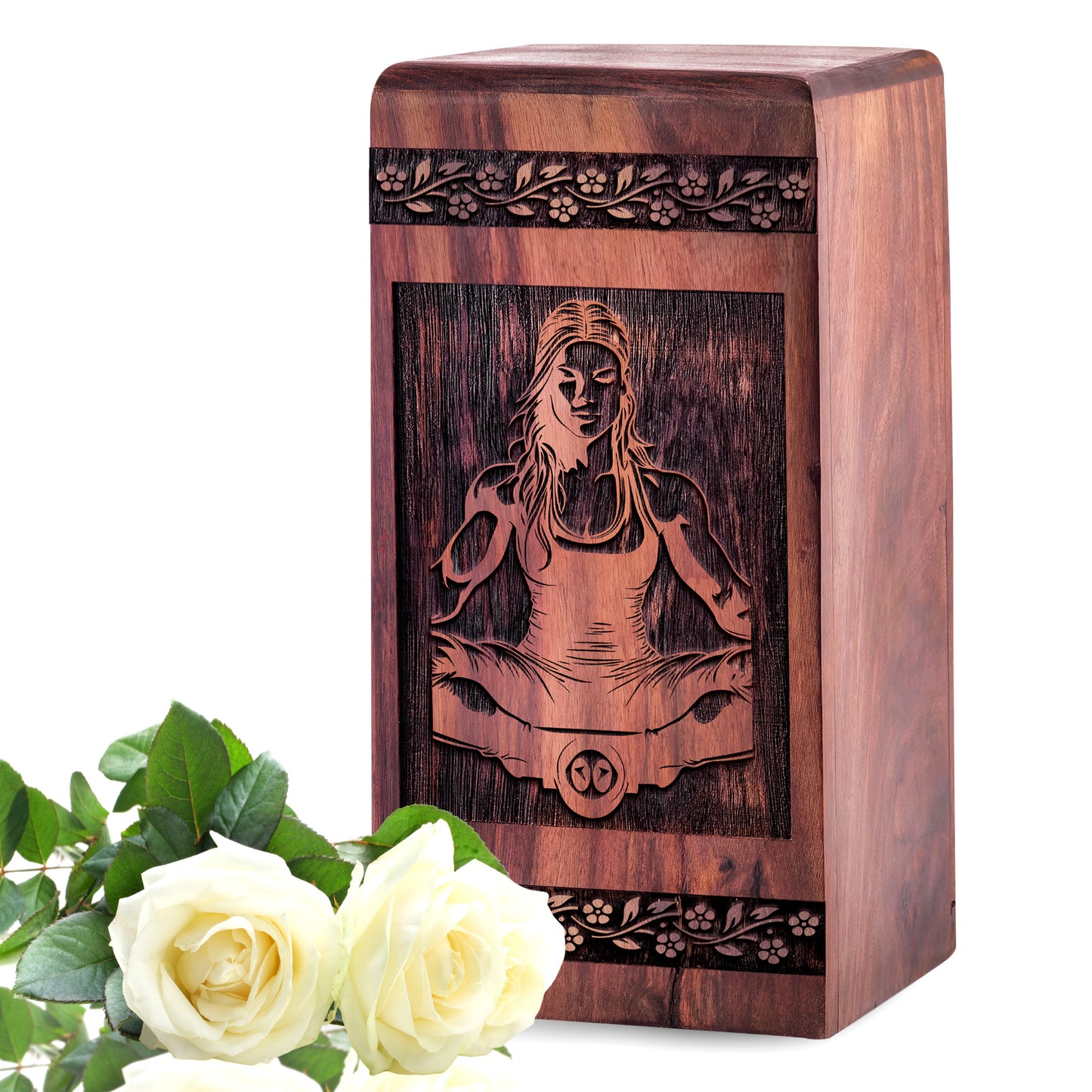 yoga Urn Size 5 Inch 5”(H) x 3”(W) x 3”(L)