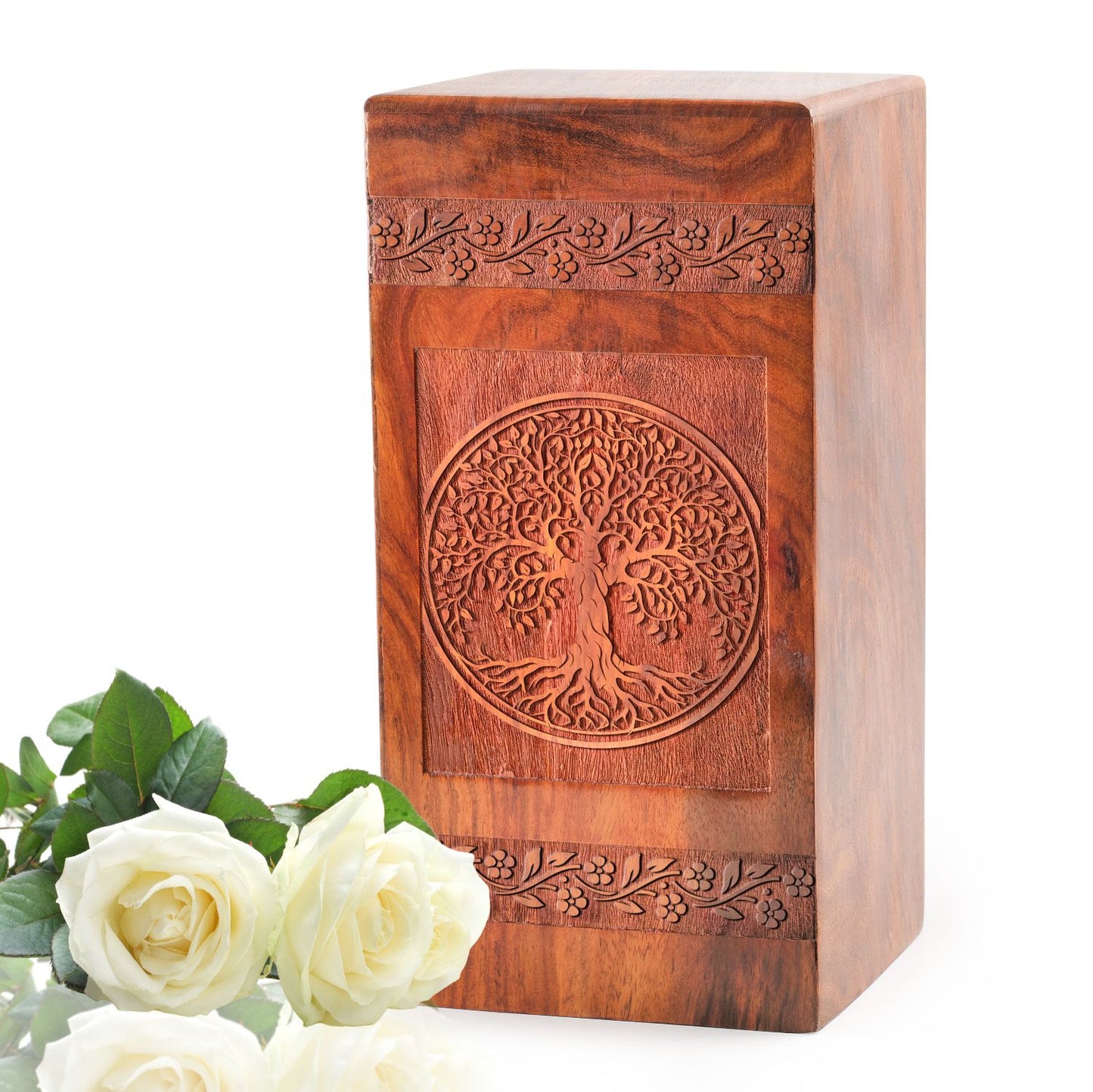 Tree Of Life Wooden Box For Ashes - Wood Urns For Human Ashes