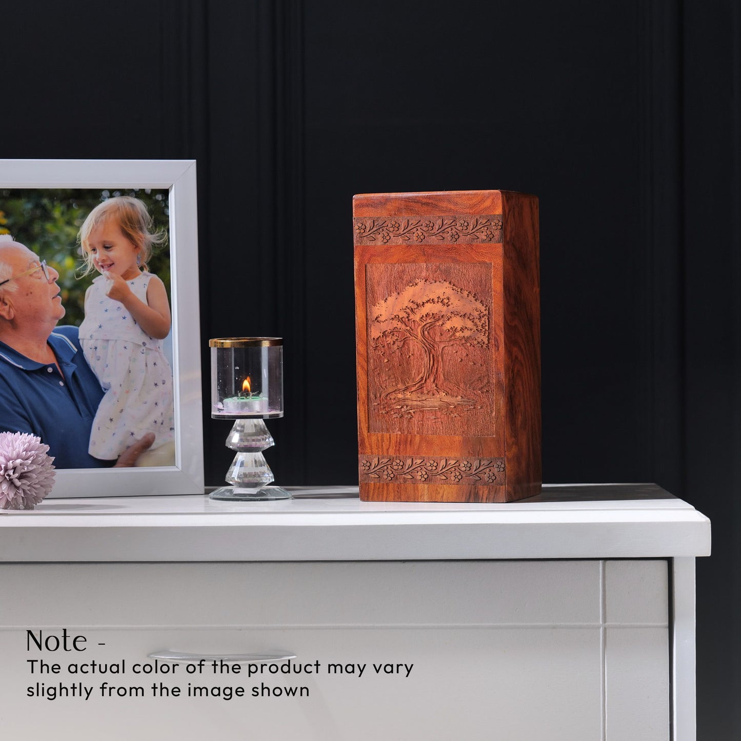 Maple Tree Wood Urns For Ashes - Wooden Cremation Box For Human Ashes
