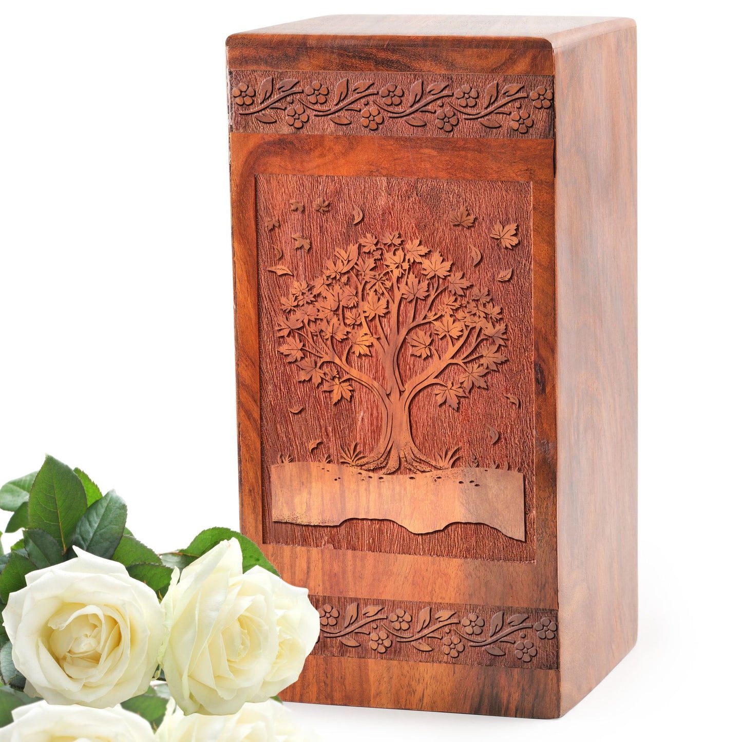 Maple Tree Wooden Box For Ashes Adult - Wood Urn For Cremation
