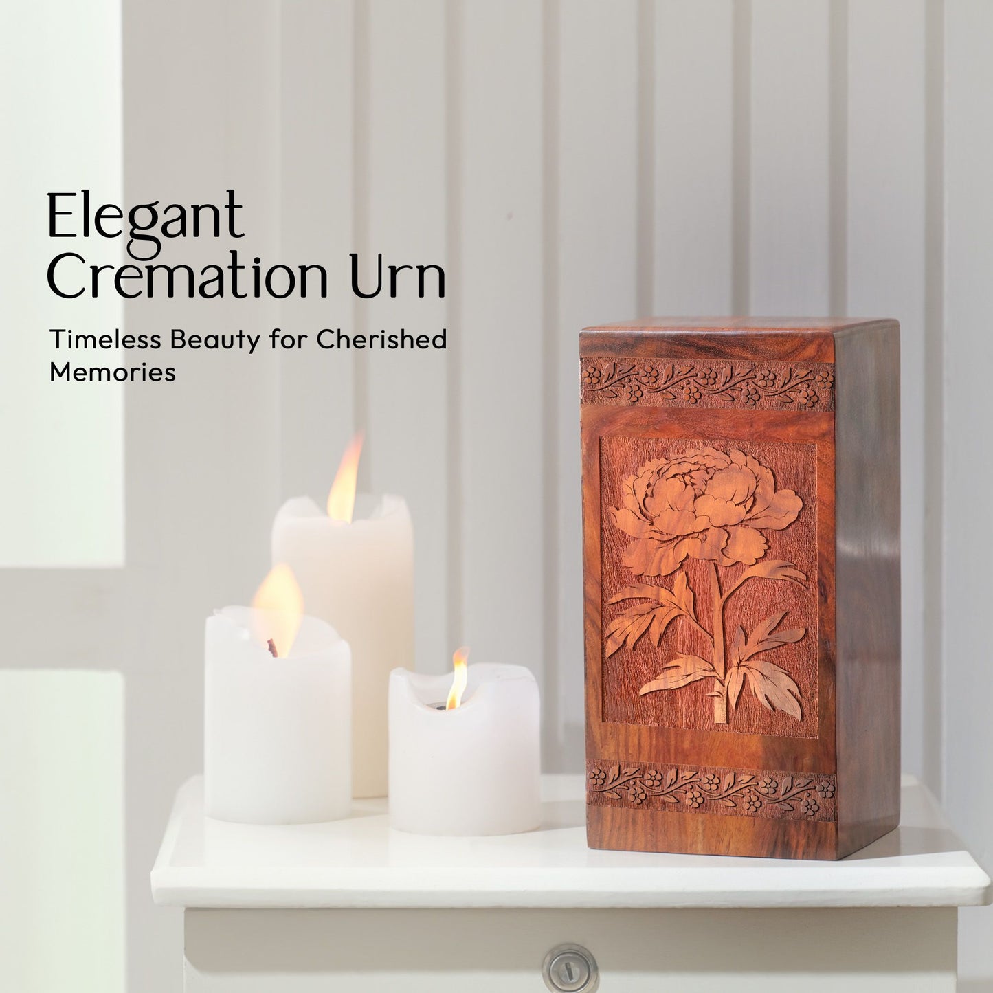 Forest Cremation Urns Wood Box For Human Ashes Adult Male