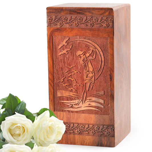 Golf Clubs Urns For Human Ashes Wood – Memorial Box Adult
