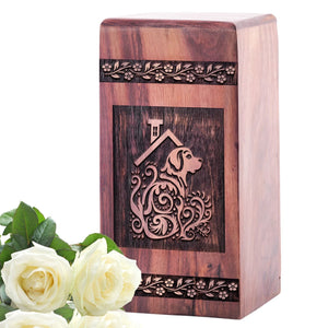 Dog Memorial Wooden Cremation Urn Box
