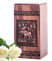 Handcrafted Elephant Wooden Urn for Human Ashes Memorial Box