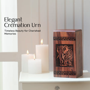 Elephant Urn Size 10(H)x5.5(W)x5.5(L)Inches