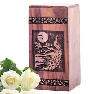 Tree of Life Wooden Box Urn for Ashes – Memorial Keepsake