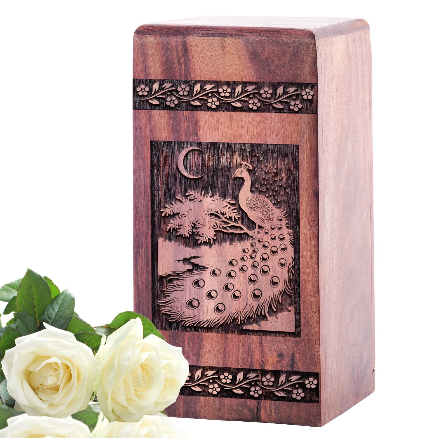 Peacock Urn Size 5 Inch 5”(H) x 3”(W) x 3”(L)