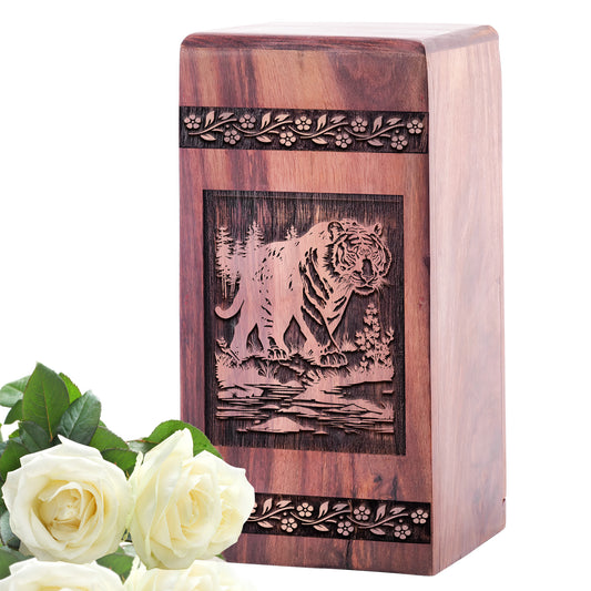 Tiger Urn Size 5 Inch 5”(H) x 3”(W) x 3”(L)