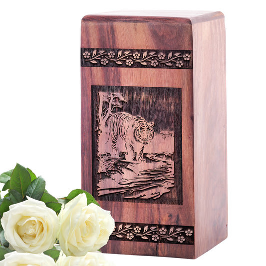 Tiger Urn Size 5 Inch 5”(H) x 3”(W) x 3”(L)