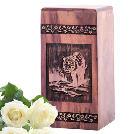 Tiger Urn Size 5 Inch 5”(H) x 3”(W) x 3”(L)