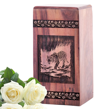 Tiger Urn Size 5 Inch 5”(H) x 3”(W) x 3”(L)